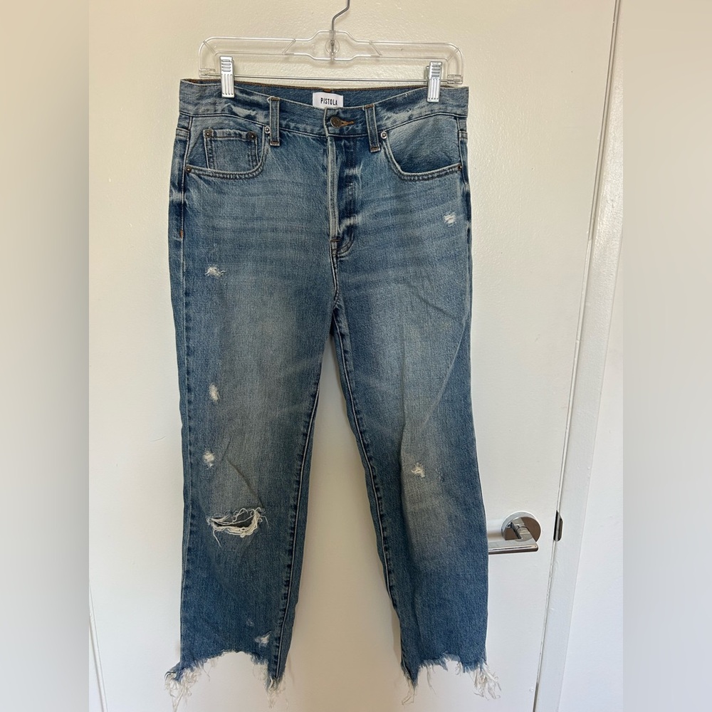 Pistola Light Blue Distressed Denim